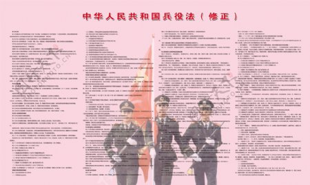 中华人民共和国兵役法宣传栏展板