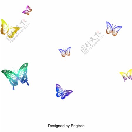 卡通手绘蝴蝶图案设计