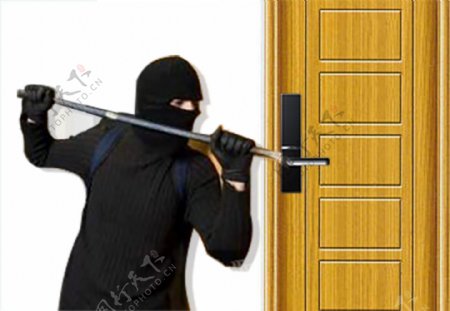 撬门撬锁防盗效果图