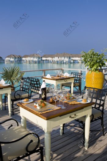 马尔代夫格兰德岛海滨餐厅