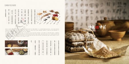 中国风中式中医医药传统文化画册
