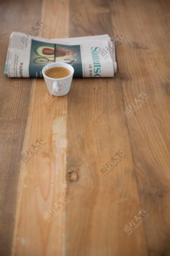 咖啡报纸背景素材