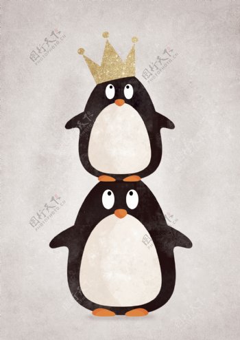 卡通企鹅皇冠