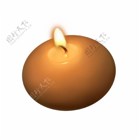 木色3D蜡烛PNG