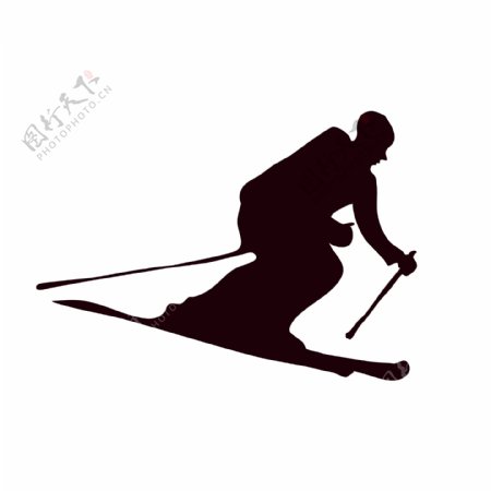 体育运动滑雪图标设计素材