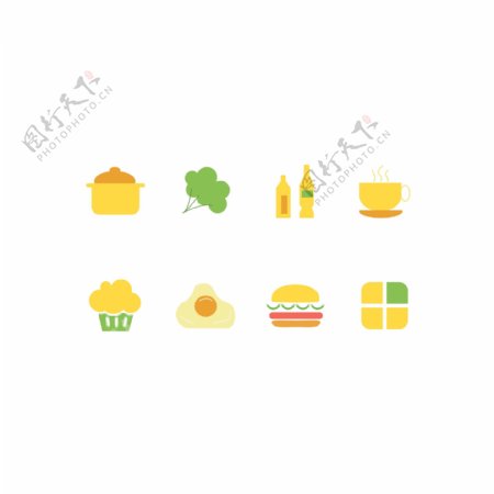 透明背景美食图标icon