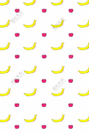香蕉苹果背景底纹