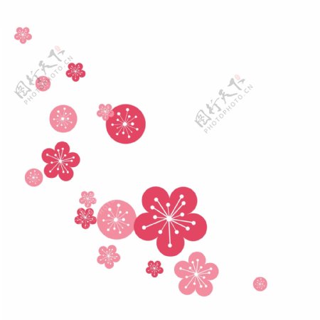 中国风小清新花朵粉色