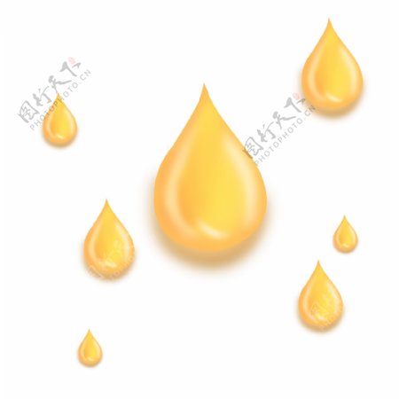 金色立体水滴油滴