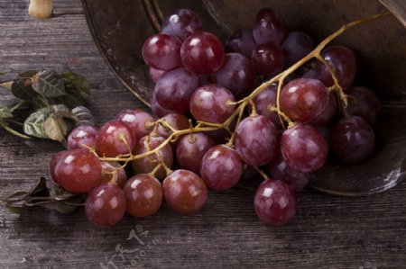 实物图摄影图可口新鲜水果葡萄