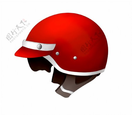 红色防护头盔插图