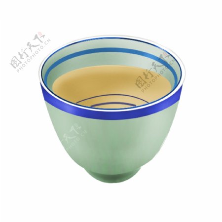 一个陶瓷茶杯插画