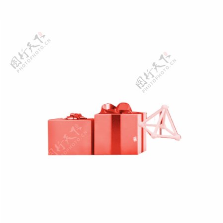红色的礼品盒免抠图