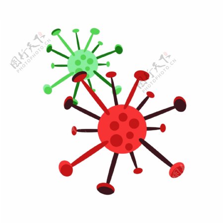 卡通细菌病毒插图