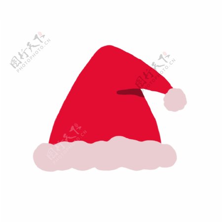 红色可爱简约圣诞帽png图片素材