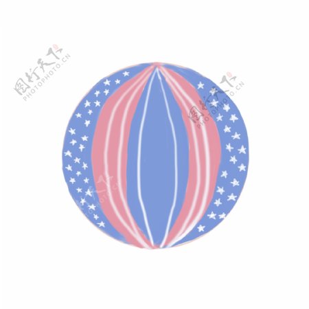美国国旗圆球卡通