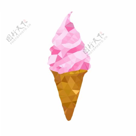 lowpoly风格冰淇淋图片