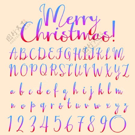 圣诞节数字字母