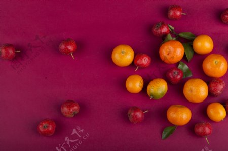 实物图摄影图新鲜水果桔子
