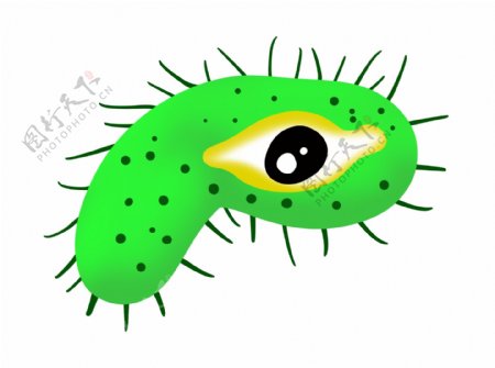 绿色虫子细菌插图
