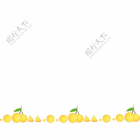 水果橘子分割线插画