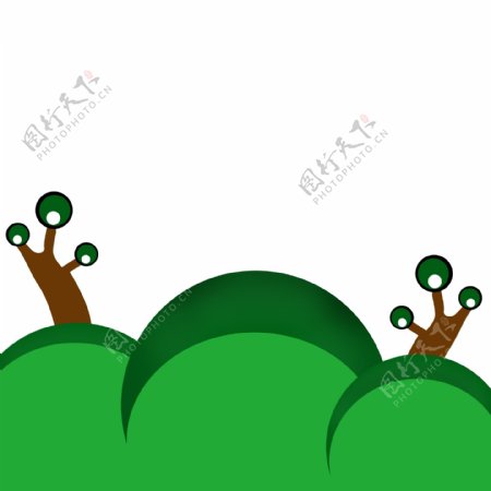 绿色草地树木环境