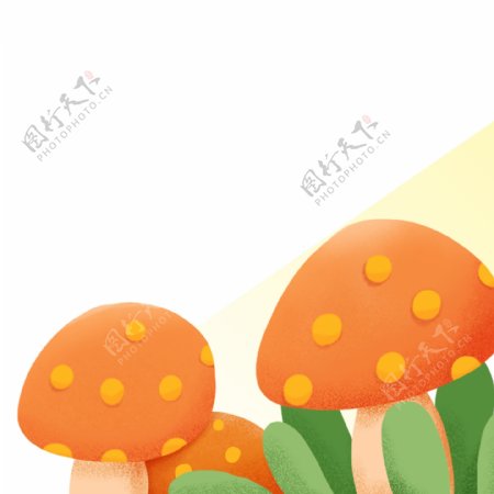 卡通可爱蘑菇装饰