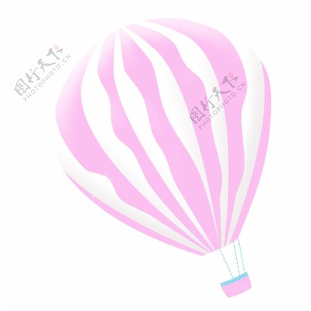粉色热气球装饰素材