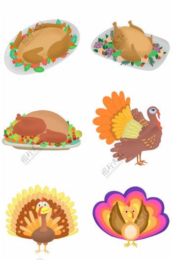感恩节火鸡系列图案