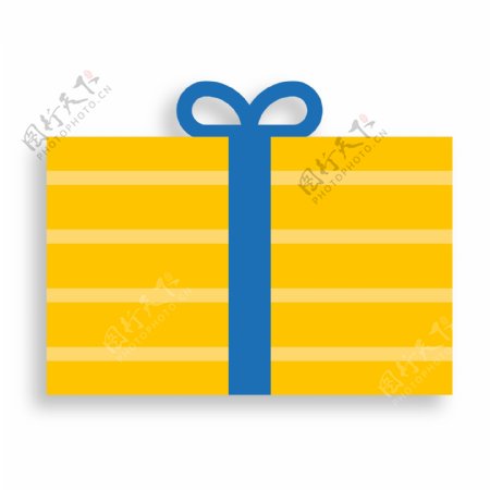 黄色礼物盒装饰素材
