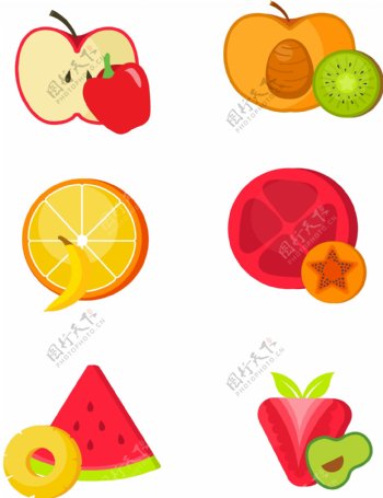 水果简约装饰图案