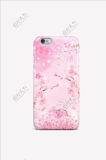 粉色浪漫樱花手机壳印花图案