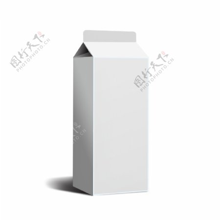 手绘白色牛奶立方盒素材