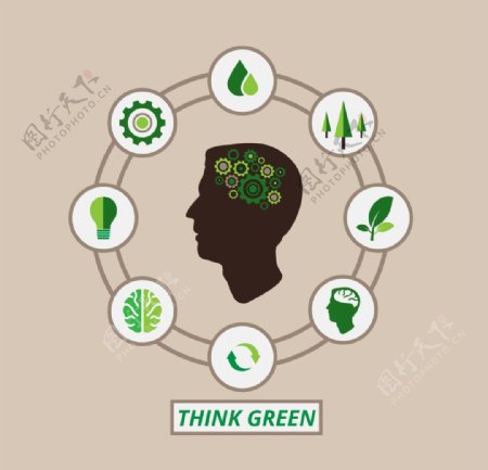 绿色生态图标