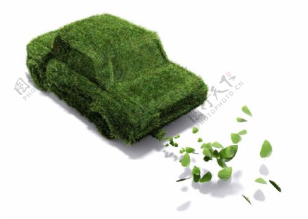 创意绿色小汽车