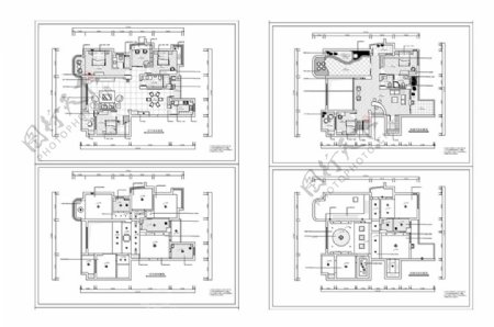 欧式风格别墅装修CAD施工图