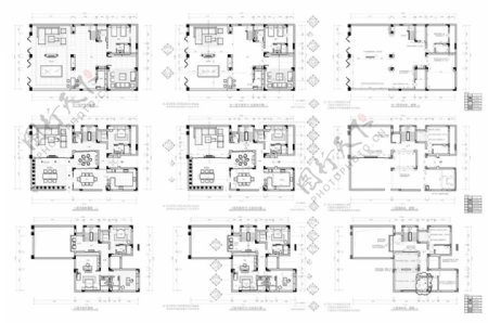 豪华别墅欧式风格CAD施工图