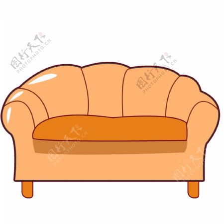 黄色简约沙发装饰