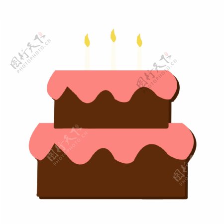 双层蛋糕插画