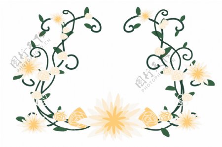 植物花纹装饰边框