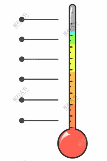 红色立体温度计插图
