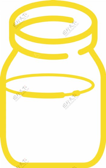 黄色的水壶免抠图