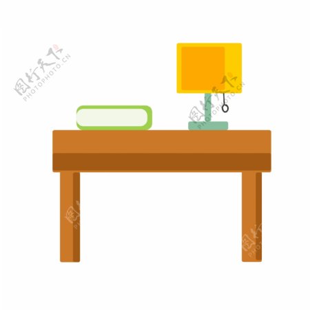 黄色木质办公桌