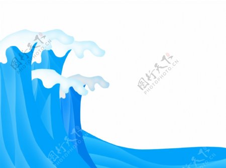 白色泡沫海浪