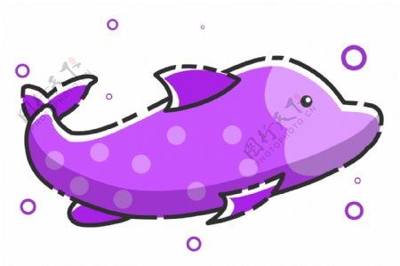 紫色鲸鱼动物