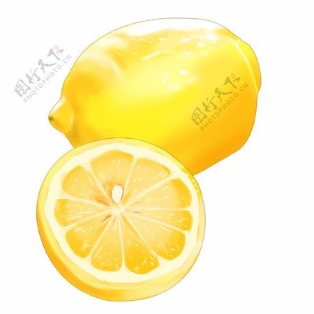 水果黄色的柠檬插图