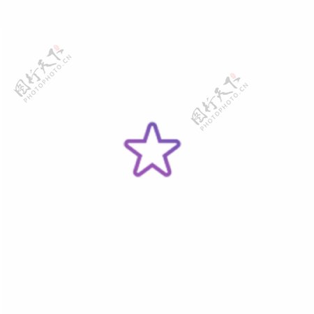 彩色紫色五角星图标
