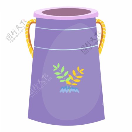 五一劳动节紫色环保垃圾桶