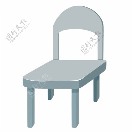 银灰色的家具椅子插画