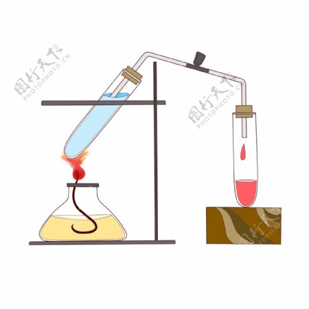 化学实验卡通插画